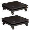 2PCS Floors Speaker Stands with Wheels, Speaker Isolation Feet Platform, Mobile Subwoofer Base, Riser Stabilizer for Standard Speaker view 1