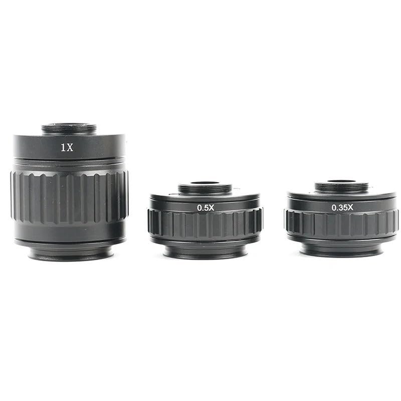 1pc C Mount Adapters Lens 0.35X 0.5X 1X CTV for Trinocular Stereo Microscope 38MM Interface Microscope Camera Adapter Ring(0.3X)