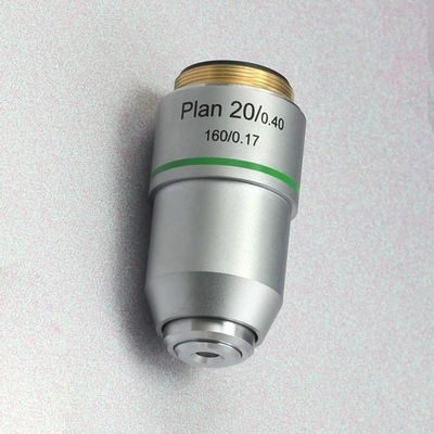 1pc Biological Microscope 195 Flat Plan Field Achromatic Objective Lens 4X 10X 20X 40X 60X 100X RMS Thread 160/0.17(20X A)