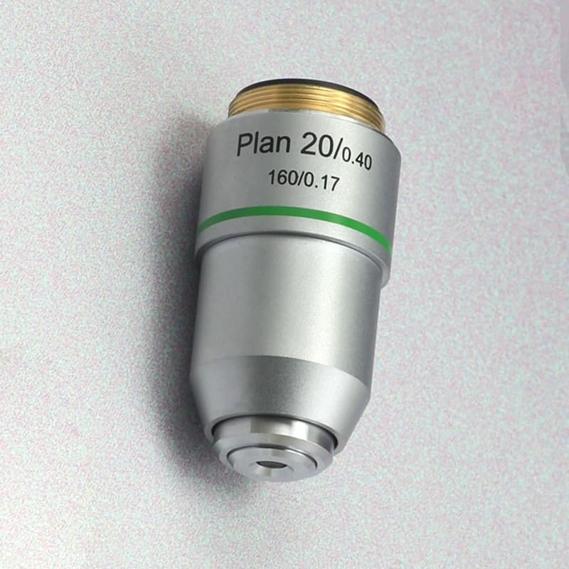 1pc Biological Microscope 195 Flat Plan Field Achromatic Objective Lens 4X 10X 20X 40X 60X 100X RMS Thread 160/0.17(20X A)