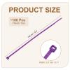 YELARXI Zip Ties Plastic Cable Ties, Self-Locking Wire Zip Tie 6 Inch Fit for Home Garden Office Workshop Travel - (100 Pack, Purple) view 2