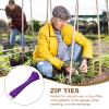 YELARXI Zip Ties Plastic Cable Ties, Self-Locking Wire Zip Tie 6 Inch Fit for Home Garden Office Workshop Travel - (100 Pack, Purple) view 4
