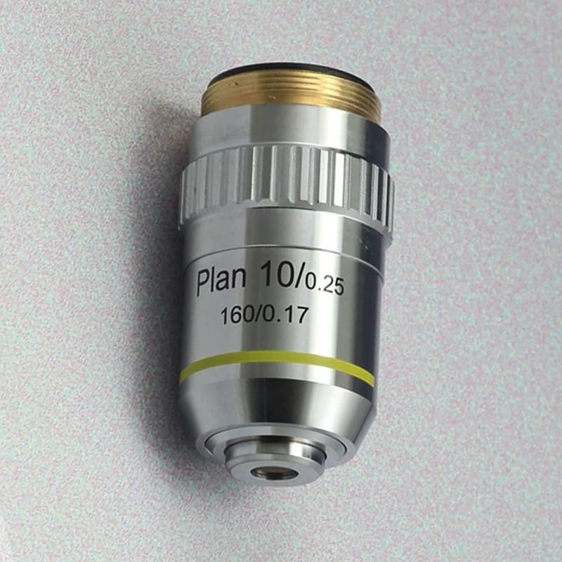 1pc Biological Microscope 195 Flat Plan Field Achromatic Objective Lens 4X 10X 20X 40X 60X 100X RMS Thread 160/0.17(10X B)