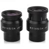 2PCS WF10X/24MM Stereo Microscope Eyepiece 10X High Eye Point Eyepiece Large Field of View Adjustable Mounting Size 30MM(White) view 2