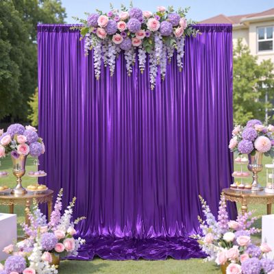 10ftx10ft Shimmer Purple Sequin Backdrop Curtain for Parties-2 Panels 5x10ft Thick Wrinkle Free Glitter Backdrop Drapes Photo Back Drop Curtains for Girl Birthday Wedding Photography Background