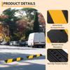 2 Pack Speed Bumps for Driveway, 3.3Ft Rubber Speed Bumps, 2 Channel Modular Speed Hump 22000LBS Load Capacity, Cable Hose Protector Ramps with 6 Bolt Spikes for Asphalt Concrete Gravel Driveway view 4