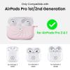 ORNARTO Vortuxe for AirPods Pro 2 Case - 2X MIL-STD Drop Protection, Liquid Silicone Shockproof Cover with Carabiner, Sleek Aesthetic Case for AirPods Pro 2nd / 1st Generation-Chalk Pink view 2