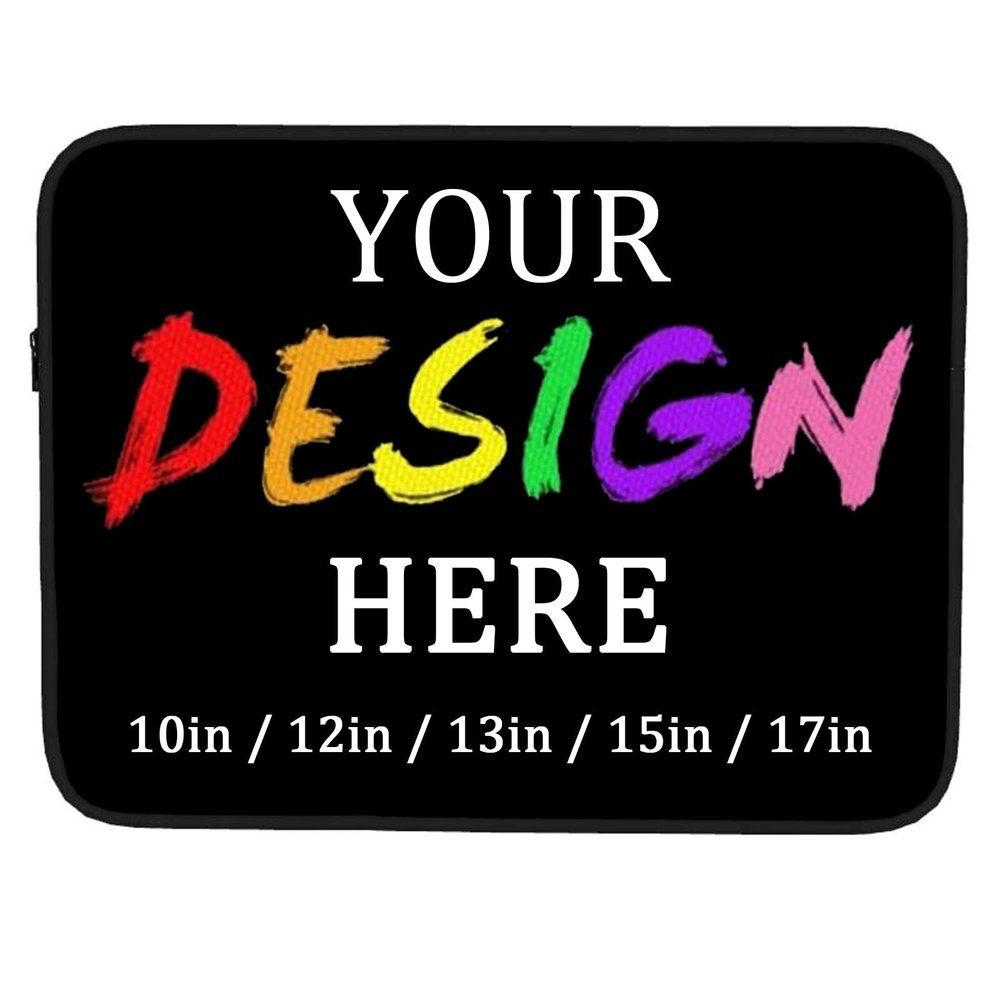 Custom Laptop Sleeve Bag Personalized Laptop Bag with Photo Text Logo Customized Shockproof Protective Case Business Briefcase with Zipper for Ultrabook Notebook Tablet 12 Inch