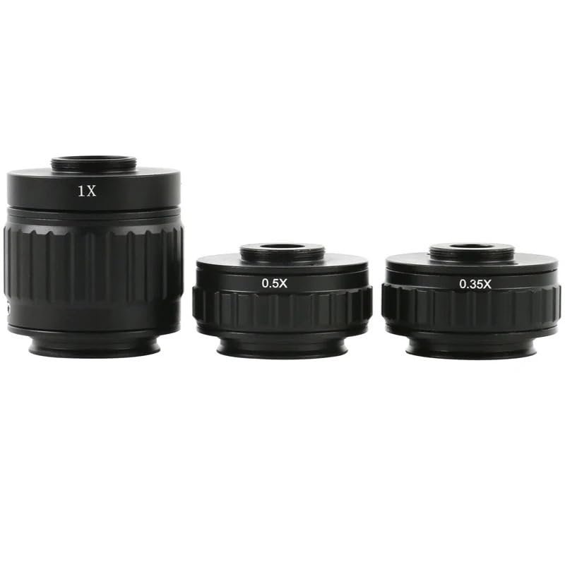 1pc 0.3X 0.35X 0.4X 0.5X 1X Adapter Lens 38mm to C-Mount Connector Trinocular Stereo Microscope Tube for Digital Camera Focusing(0.5X A)