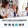 AILIHEN Classroom Headphones Bulk Wired for School, 12 Pack Headsets with Microphone for K-12 Grade Classroom, Students, Teens, 3.5mm Jack for Chromebook, Computer, Laptop (Black) view 2