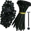100PCS Nylon Universal Cable Tie Buckle NEW Heavy Duty Self-Locking Zip Ties Holder with Pin & Button Design, Multi-purpose plastic cable tie tool, UV Resistant Zipties for Car Daily Auto Fixing view 1