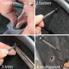 100PCS Nylon Universal Cable Tie Buckle NEW Heavy Duty Self-Locking Zip Ties Holder with Pin & Button Design, Multi-purpose plastic cable tie tool, UV Resistant Zipties for Car Daily Auto Fixing view 3