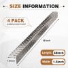 Gisafai 4 Pcs 1.5"x 1.5"x 48" Aluminum Diamond Plate Stair Nosing Non Slip Window Sill Nosing Plate Metal Staircase Ledge Guard Stair Edge Protector for Wall Edge Corner Guard Angle Silver view 2