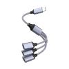 1PC Type C Host Power Splitter Type C Adapters to USB2.0 OTG Male Female Data Charging Cables view 1