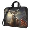 13 Inch Laptop Shoulder Bag For Men Women,Waterproof Briefcase Messenger Bag Deer Hunting Season Laptop Sleeve Bag W/Strap Handle view 1