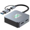 USB C Hubs Type C to 2 USB3.0 + 2 Type C Port for Laptop Desktop Phone Tablets Charging and Data Transfer view 3