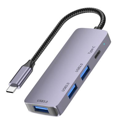 4 in 1 USB Hubs with PD100W Charging,2xUSB2.0 USB3.0 USB 5Gbps for Laptops, Desktops, and Mobile Devices