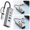 4 Port USB 3.2 Adapter with USB C Port 10Gbps Data Transfer Wide Compatibility for Laptops Tablets Smartphones and More view 2
