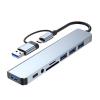 8-Port USB C Adapter with USB Port Small Card Reader Headphone Port and USB C Data Port Multiple Function Docking Statio view 4