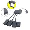 1 to 4 USB HUB MicroUSB/TypeC Charging Splitters Adapter Cable Easily Connection for Various Devices view 3