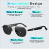 DUCO AI Translation Smart Glasses for Men Women with 160 Languages Bluetooth Polarized Sunglasses MS004 view 3