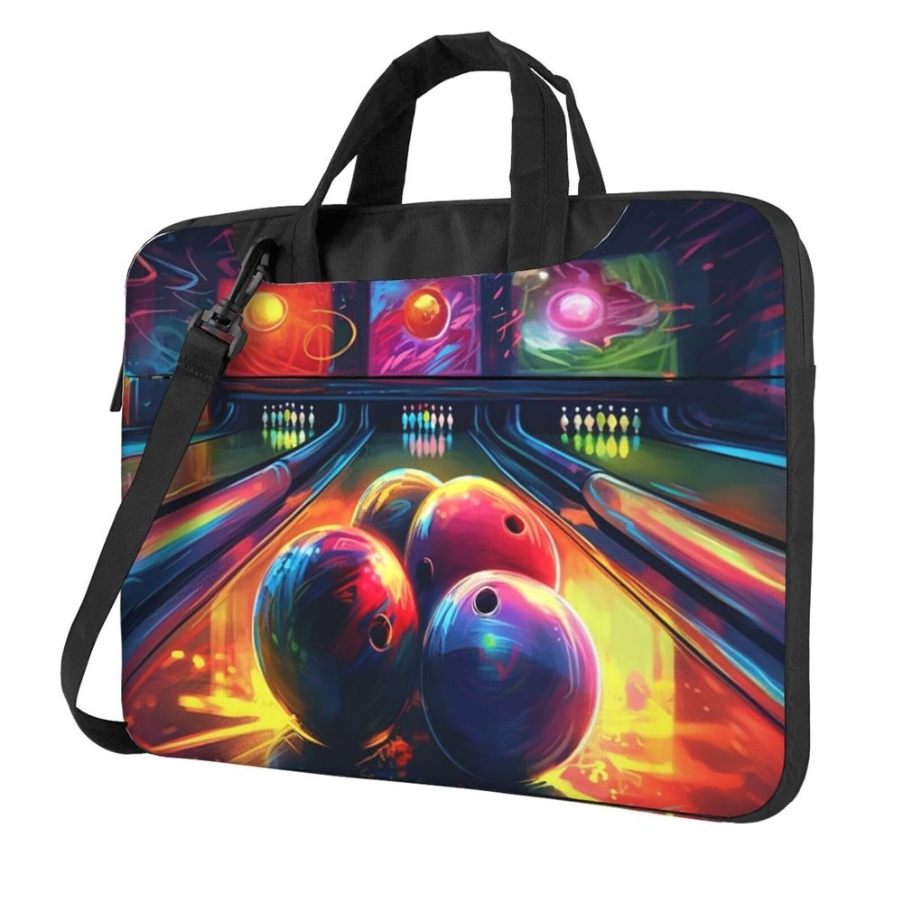 15.6 Inch Laptop Shoulder Bag For Men Women,Waterproof Briefcase Messenger Bag Bowling Balls Laptop Sleeve Bag W/Strap Handle