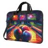 15.6 Inch Laptop Shoulder Bag For Men Women,Waterproof Briefcase Messenger Bag Bowling Balls Laptop Sleeve Bag W/Strap Handle view 1