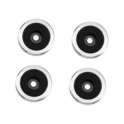 4pcs Anti Vibration Amplifier Feet Pads 30mm Diameter Aluminum Alloy Isolation Cushions for Speakers Turntables and Audio Equipment