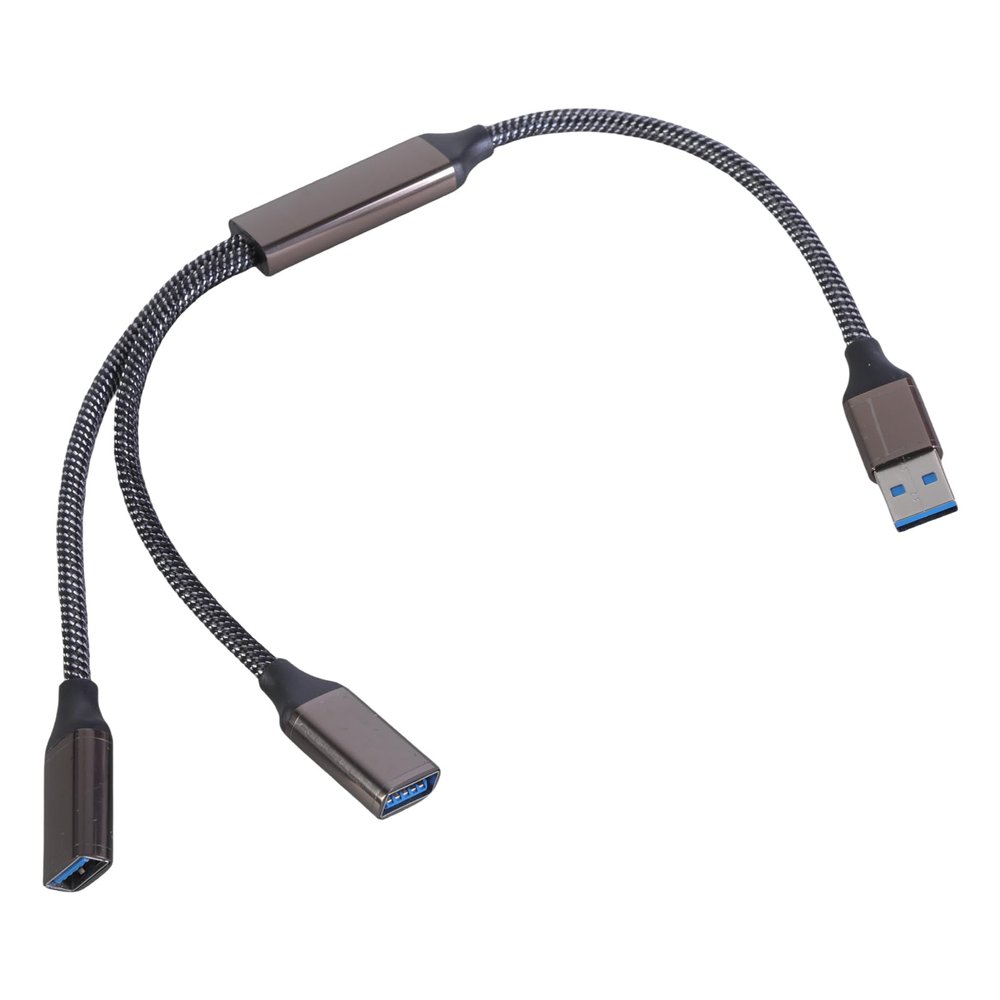 KEIYANA Double Port USB3.0 Y Cable Splitter for Expanding Connection and Powering Devices on PC
