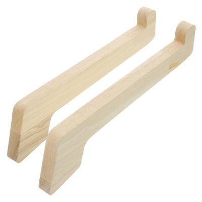 Uonlytech 2Pcs Wooden Laptop Stand Risers Height Laptop Holders for Desk Portable Laptop Support for Office Home and Shop Use