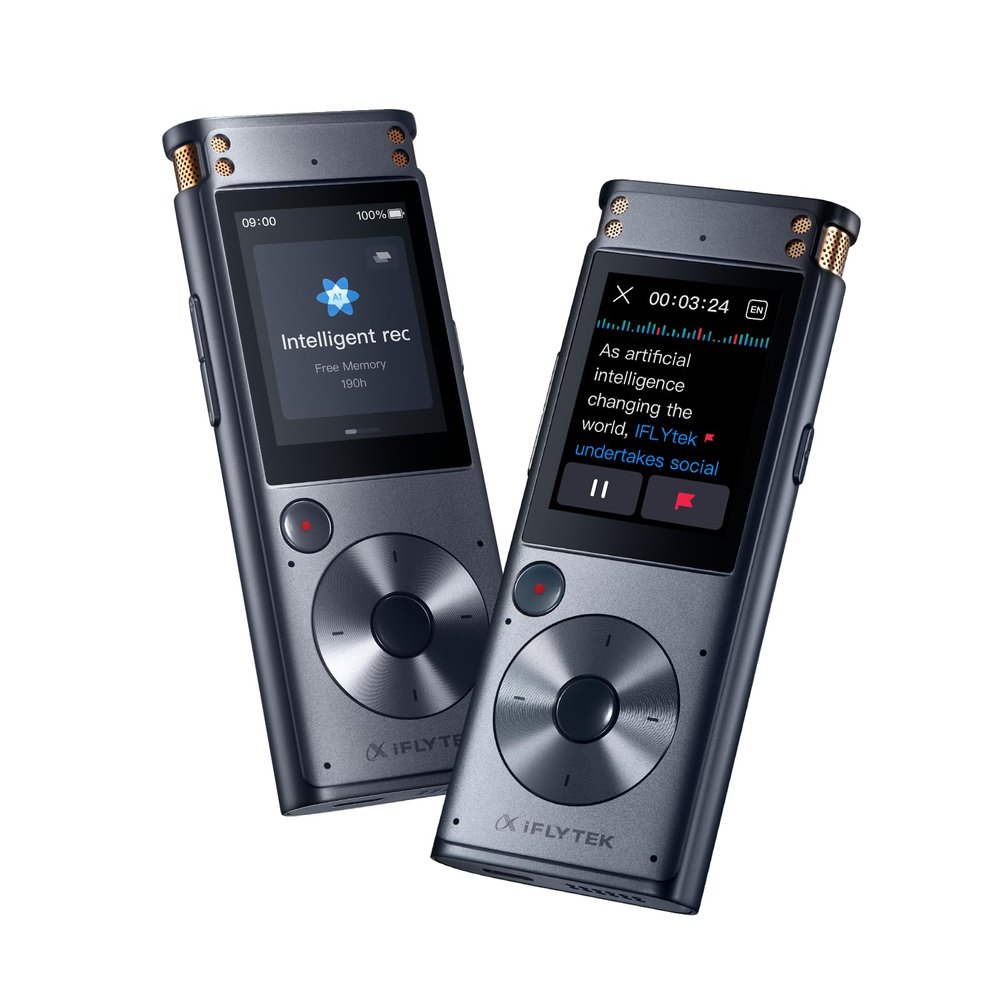 iFLYTEK AI Voice Recorder with Playback, Digital Voice Recorder with Voice-to-Text Transcription & Smart Summarize, AI Recorder Transcriber for Lectures, Interviews, Conferences & Lawyers