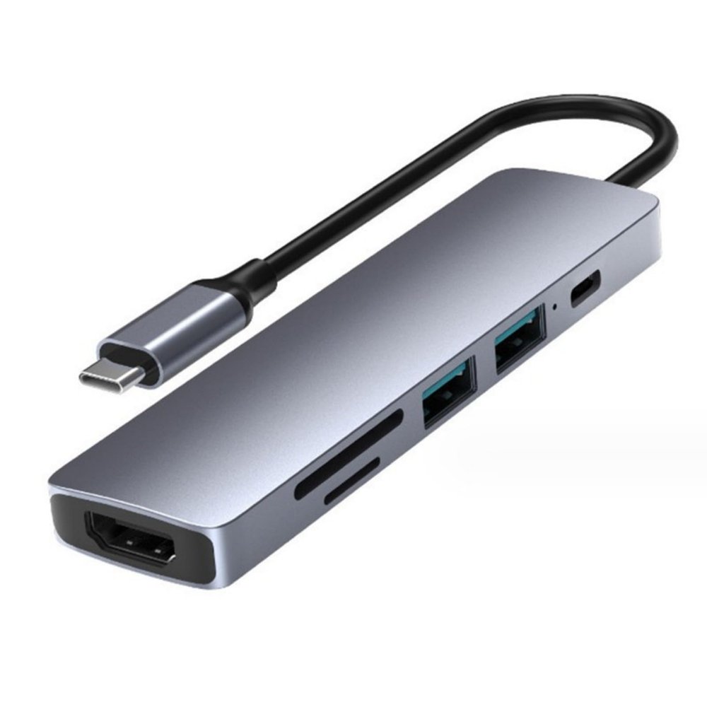 8port USB C Docking Stations USB C Hubs with HDMIs 4K30Hz PD55W for Laptop Tablets/Card Reader Fast Charging