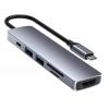 8port USB C Docking Stations USB C Hubs with HDMIs 4K30Hz PD55W for Laptop Tablets/Card Reader Fast Charging view 4