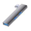 Aluminum USB C Adapter 5Gbps Transfer 3Port Hubs Space Saving Right Angles Connectors Wide Compatibility for Phone PC view 1