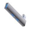 Aluminum USB C Adapter 5Gbps Transfer 3Port Hubs Space Saving Right Angles Connectors Wide Compatibility for Phone PC view 3