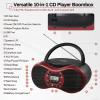 DGXWLLW Portable CD Player Boombox for Home with FM Radio, Bluetooth, CD-R/CD-RW/MP3 CDs Playback, Remote Control, USB Port, 3.5mm AUX-in & Headphone Jack, Dual Stereo Sound, LCD Display, Sleep Timer view 2