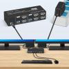 8K/60Hz 4K120Hz Double Output Displayport KVM Switcher for Mouse and Keyboards with Convenient Wire Control Button view 2