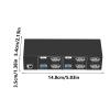 8K/60Hz 4K120Hz Double Output Displayport KVM Switcher for Mouse and Keyboards with Convenient Wire Control Button view 3