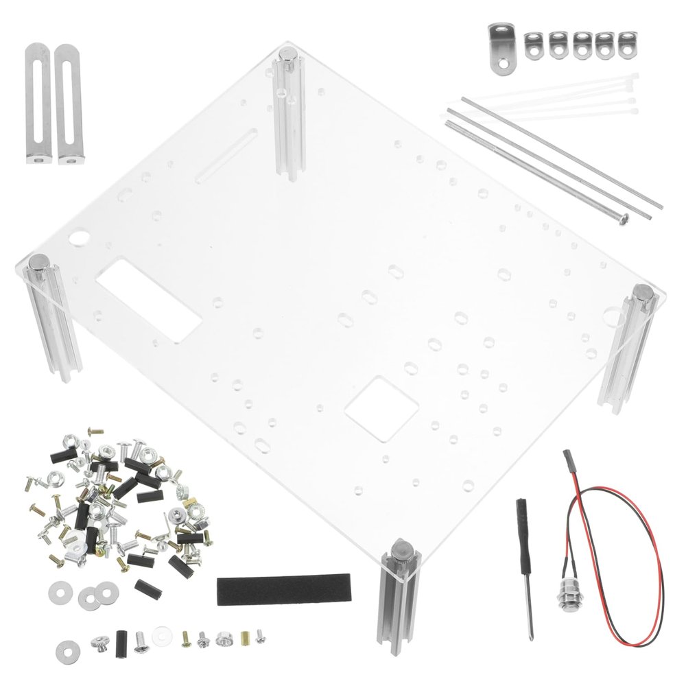1Set Transparent Motherboard Bracket Open Frame Case Rack for Compact Durable DIY Design for Easy Component Testing and Observation