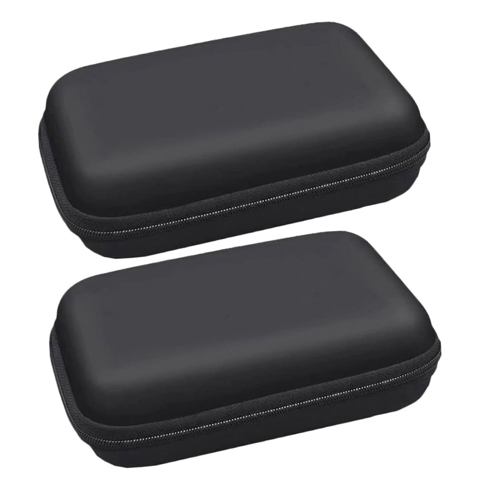 2Pcs Shockproof Eva Digital Accessories Storage Bag Organizer with Drop Belt Compact Pouch for Hard Drives Usbs Chargers and Memory Cards
