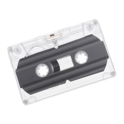 Blank Audio Cassette Tapes for Recording DIY Retro Craft Supply with Transparent Hard Case for Wall Decor Unique Greeting Messages