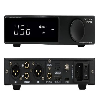 SMSL DO100PRO HiFi Balanced DAC with Dual ES9039Q2M & XMOS XU316, 32bit/768kHz DSD512 MQA Full Decoder BT5.1 LDAC USB/Optical/Coaxial/HDMI(ARC) Input RCA/XLR Output for PS5/SW/TV/Audio System