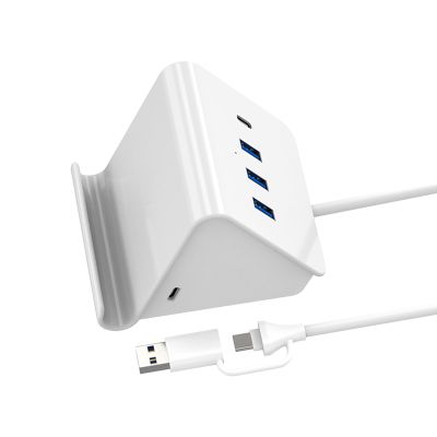 5Gbps USB Adapter 3xUSB3.0 and Type C Adapter with Stand Multiple Port for Computers Tablets and Gaming Consoles