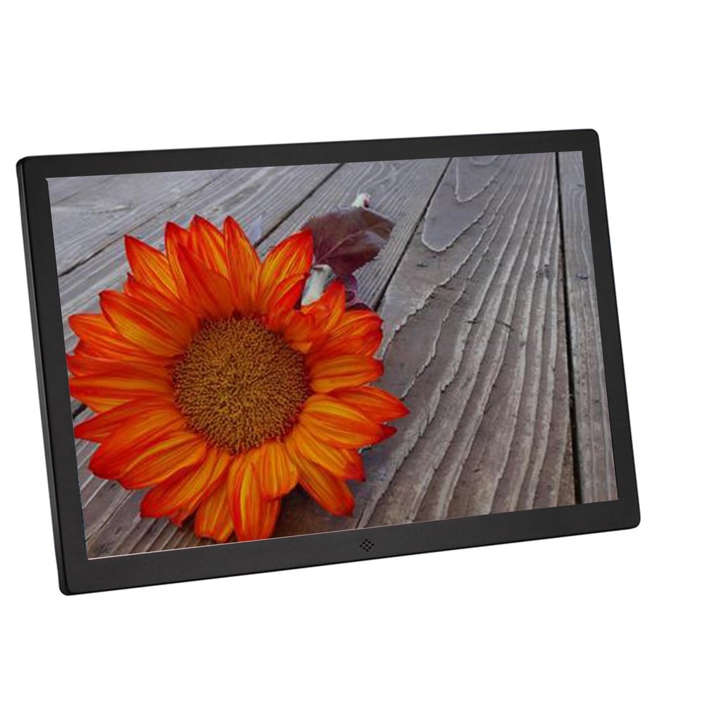 10-Inch, 12-Inch, 15-Inch, 17-Inch Digital Photo Frame, Metal Material, High-Definition Display with Remote Control, Supports Pictures, Videos and Music, Easy to Set,Black17 Inches