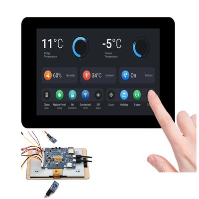 ESP32-S3 7inch Touch Display Development Board, ESP32 with Display 1024600, 32-bit LX7 Dual-Core Processor, Up to 240MHz Frequency, Supports WiFi & BT, with Onboard Antenna, Backlight Adjustable