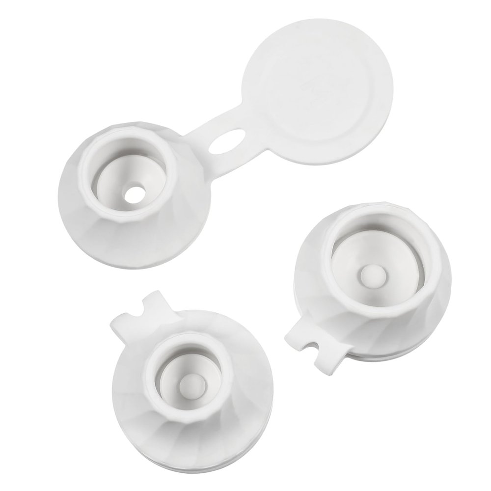 3Pcs Leak Bottle Caps for Bathroom Design Lotion Shampoo Dispenser Accessories Durable TPE Jar Lids Fit for Bottles