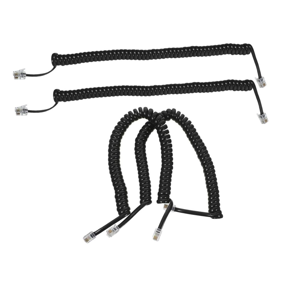 Gadpiparty 4pcs Coiled Telephone Cord Spring Wire Phone Receiver Cable for Home Office Compatibility Extendable Design Easy Installation Compatible with Landline Phones