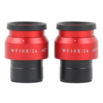 2pcs WF10X 15X WF20X/12MM Adjustable Widefield Eyepiece Ocular Eyepoint Lens 30mm Interface Binocular Stereo Microscope Eyepiece(Blue)