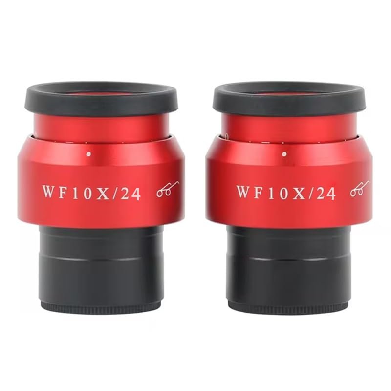 2pcs WF10X 15X WF20X/12MM Adjustable Widefield Eyepiece Ocular Eyepoint Lens 30mm Interface Binocular Stereo Microscope Eyepiece(Blue)