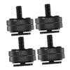 4Pcs Camera Hot Shoe Mount Adapter Dual Screw Tripod Adapter for Flash Holder Easy Install Nuts Compatible with Digital Recorders TTL Cables and Flash view 1